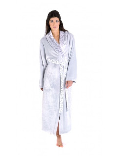 Župan IRBIS so šálovým golierom XL dlouhý župan se šálovým límcem šedá 9151 flannel fleece - polyester