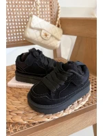 Dětské tenisky s kožíškem Černé model 21718523 - Boto Dětské tenisky s kožíškem Černé model 21718523 - Boto