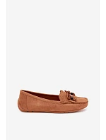 Dámske ploché mokasíny s lemovaním z imitácie semišu Camel Bluebell Dámske ploché mokasíny s lemovaním z imitácie semišu Camel Bluebell