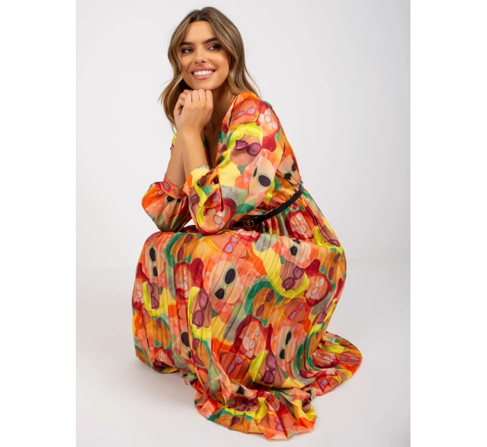 Sukienka DHJ SK model 21110868 pomarańczowy - FPrice Sukienka DHJ SK model 21110868 pomarańczowy - FPrice