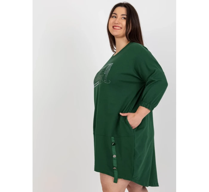 Tunika RV TU model 18617581 ciemny zielony - FPrice Tunika RV TU model 18617581 ciemny zielony - FPrice