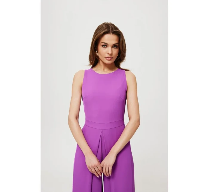 K184 Kombinéza so širokými nohavicami - levanduľová