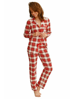 Dámske pyžamo Celine červené s káro vzorom