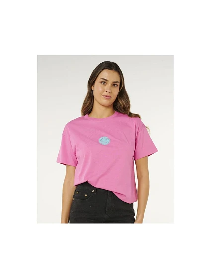 Dámske tričko RIP CURL Icons Of Surf Relaxed Tee, ružové Dámske tričko RIP CURL Icons Of Surf Relaxed Tee, ružové