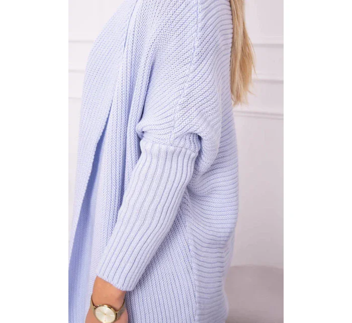 Svetr s netopýřími rukávy modrý