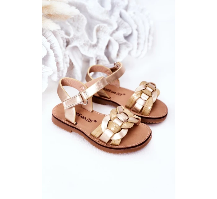 Dětské Sandály S Vzorem Zlaté model 21555451 - Boto Dětské Sandály S Vzorem Zlaté model 21555451 - Boto