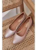 Kožené lodičky Lewski model 21682432 Tmavě béžové - Boto