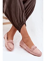Dámské mokasíny Ploché Růžové model 22091868 - Boto