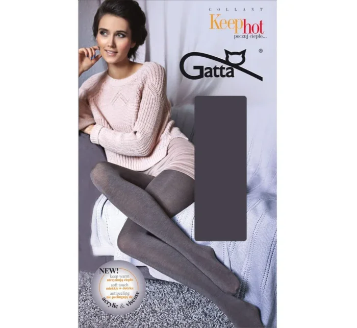 KEEP HOT - Hladké dámske pančuchové nohavice 3D - GATTA