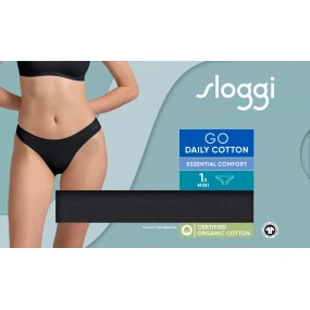 Dámske bavlnené mini nohavičky GO Daily - BLACK - black 0004 - SLOGGI Dámske bavlnené mini nohavičky GO Daily - BLACK - black 0004 - SLOGGI