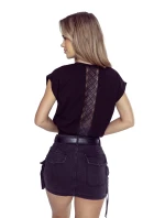 Dámske tričko Kordelia black plus - ELDAR