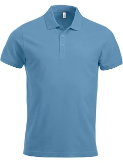 Classic S/S Pánské piqué polo z těžké bavlny light blue model 22457196 - Clique
