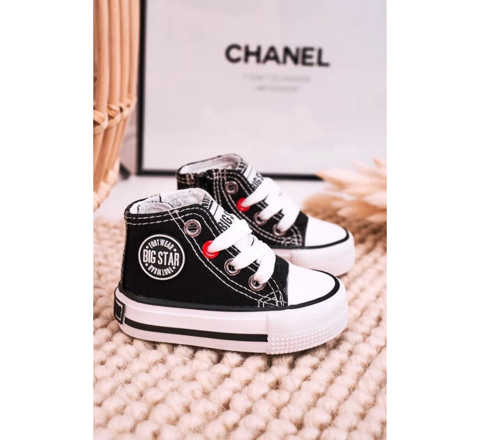 Dětské Tenisky Vysoké Se Zipem BIG STAR model 21545343 Černé - Big Star Shoes