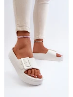 Dámské Pěnové Žabky Na Platformě S Big Star Bílé model 21654884 - Big Star Shoes