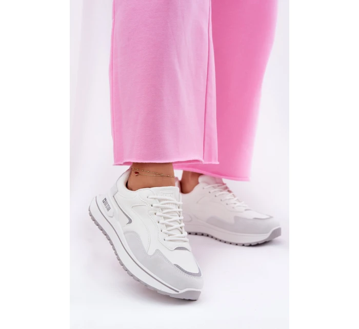 Sneakersy Damskie Big Star RR274A213 HI-POLY SYSTEM Białe Sneakersy Damskie Big Star RR274A213 HI-POLY SYSTEM Białe