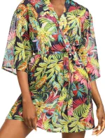 Dámske pareo 11 D80SZ- 1 - kvetovaná potlač - Self