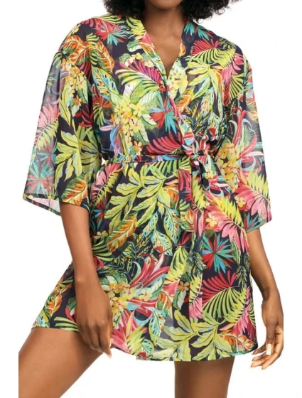 Dámske pareo 11 D80SZ- 1 - kvetovaná potlač - Self