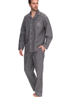 Pánské pyžamo model 21896489 šedé L&L - L&L