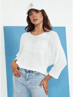 Dámský prolamovaný svetr ecru Dstreet model 21976228 - FashionStreet