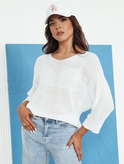 Dámský prolamovaný svetr ecru Dstreet model 21976228 - FashionStreet