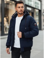 Pánská zimní bunda s kapucí tmavě modrá Dstreet model 21995293 - FashionStreet
