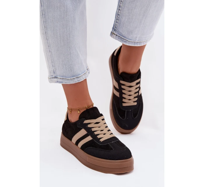 Dámské tenisky na platformě Černé model 21937656 - Boto Dámské tenisky na platformě Černé model 21937656 - Boto