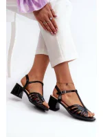 Sandále na podpätku model 197091 Krok vo veľkom štýle