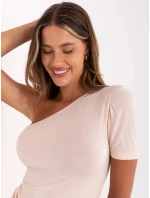 Svetloružové dámske tričko na jedno rameno (190101)