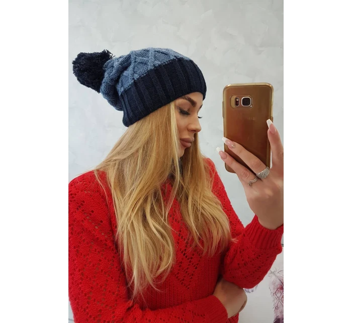 Milano fleecová čiapka K203 denim+blue
