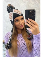 Dámska klapka na uši Eunika K322 black+grey