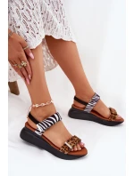 Dámské sandály na platformě a hnědé model 21698928 - Boto