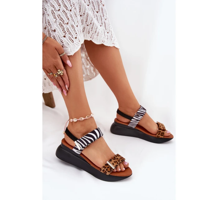 Dámské sandály na platformě a hnědé model 21698928 - Boto