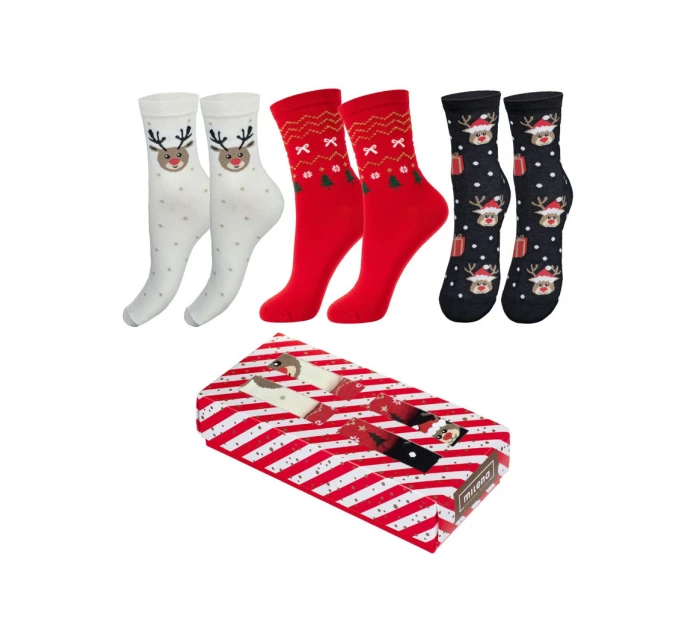 Vánoční sada dámských ponožek V model 21780692 3 páry - Milena