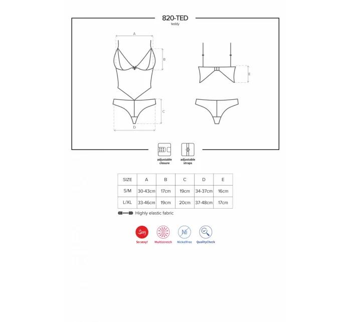 Body 820-TED teddy - Obsessive