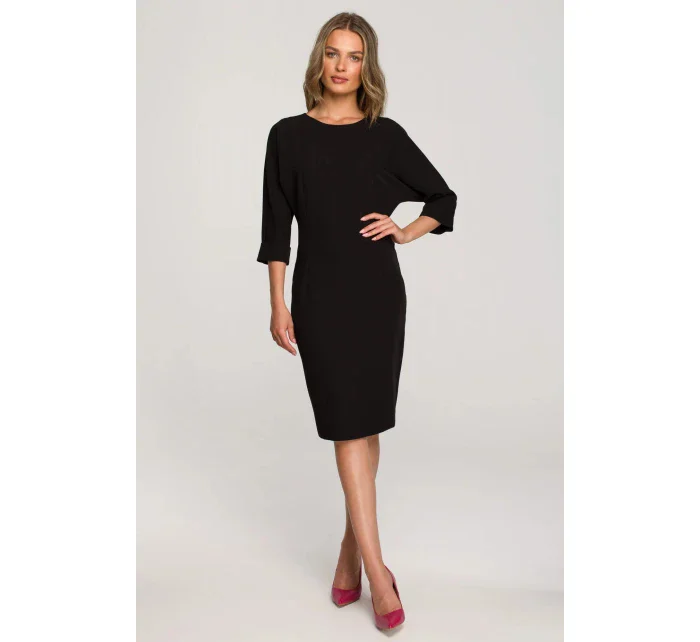 Dámské šaty model 18614636 černá - STYLOVE Dámské šaty model 18614636 černá - STYLOVE