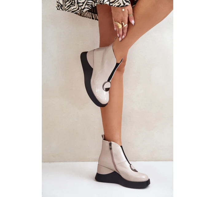 Topánky na klinovom podpätku model 201014 Step in style