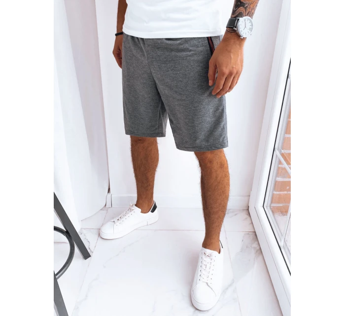 Pánske tmavosivé teplákové šortky FashionStreet SX2276