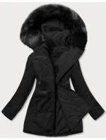 CIEPŁA KURTKA ZIMOWA DAMSKA DWUSTRONNA CZARNA model 21243786 - MHM