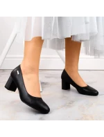 Černé lodičky W s ozdobným model 20709526 - SERGIO LEONE Černé lodičky W s ozdobným model 20709526 - SERGIO LEONE