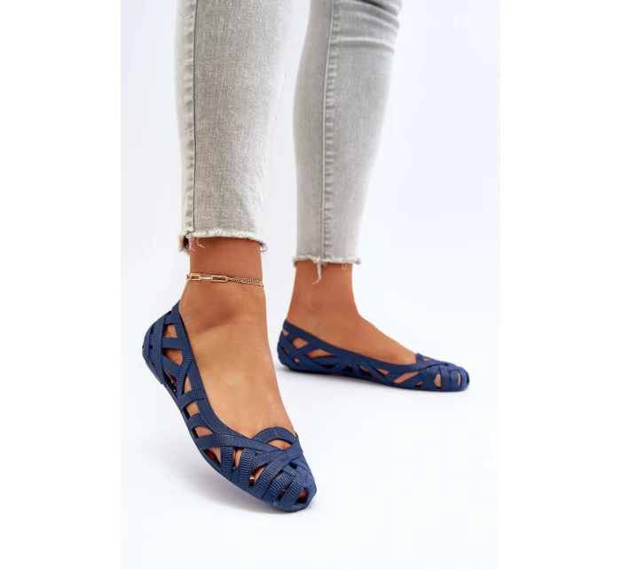 Dámské gumové baleríny tmavě modré model 21652118 - Boto