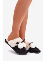 Dámské Pantofle S Kožíškem Černé model 21681811 - Boto Dámské Pantofle S Kožíškem Černé model 21681811 - Boto