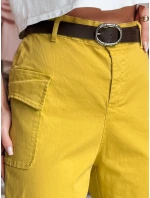 Dámské kalhoty hořčicové Dstreet model 21986173 - FashionStreet