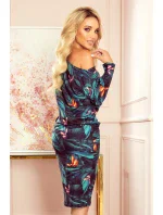 Sportovní dámské šaty se vzorem barevných a s kapsičkami model 9087890 - numoco