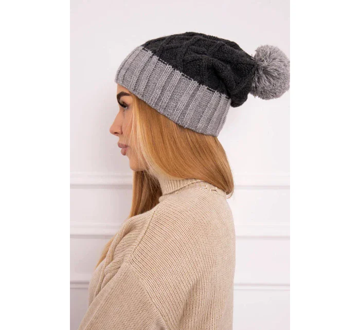 Milano fleecová čiapka K203 graphite+grey Milano fleecová čiapka K203 graphite+grey