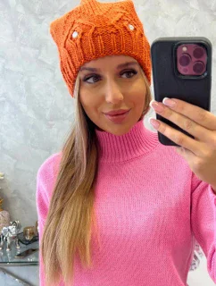 Dámska čiapka Ramona K383 oranžová