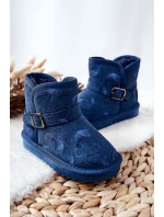 Dziecięce Botki Śniegowce Z Futerkiem Granatowe Kawai Dziecięce Botki Śniegowce Z Futerkiem Granatowe Kawai