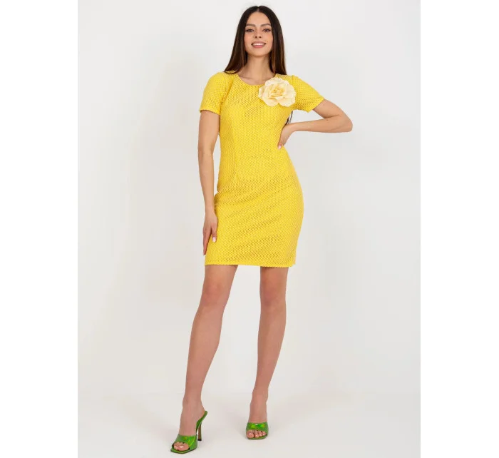 Dámske šaty LK SK 506335.21 Tmavo žltá - Lakerta