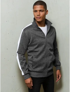 Pánska tmavosivá mikina na zips FashionStreet BX5563