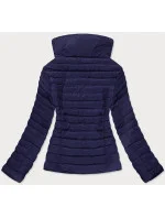 Modrá prešívaná dámska bunda na prechodné obdobie (23063-6)