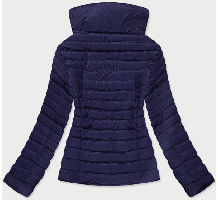 Modrá prešívaná dámska bunda na prechodné obdobie (23063-6)